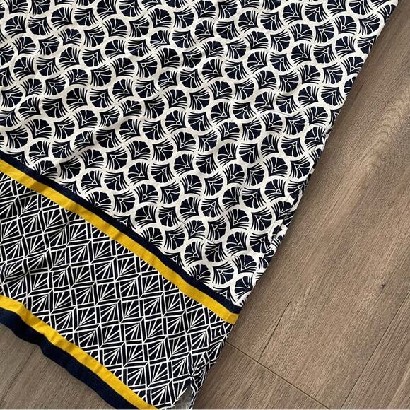 Land's End Palms Print Yellow Accent Shift Dress - Picture 3 of 6